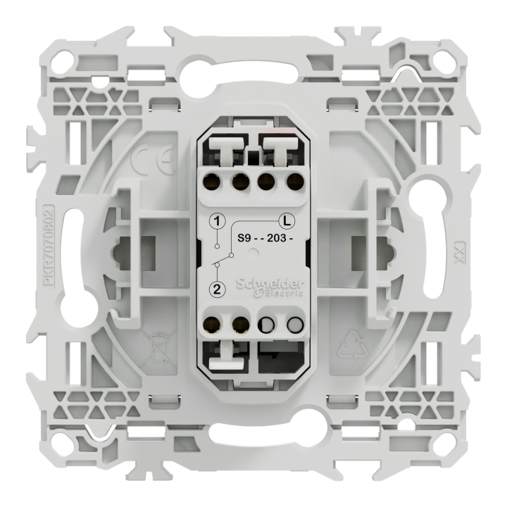 Odace - va-et-vient ou poussoir à levier - 10AX - blanc craie