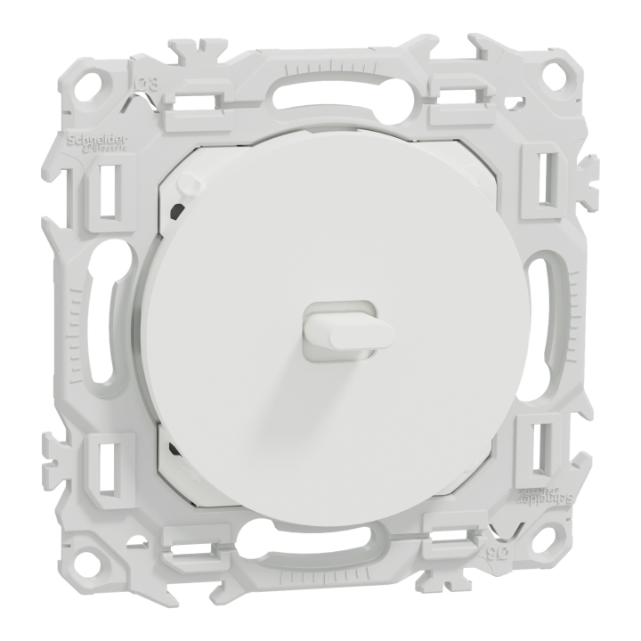 Odace - va-et-vient ou poussoir à levier - 10AX - blanc craie