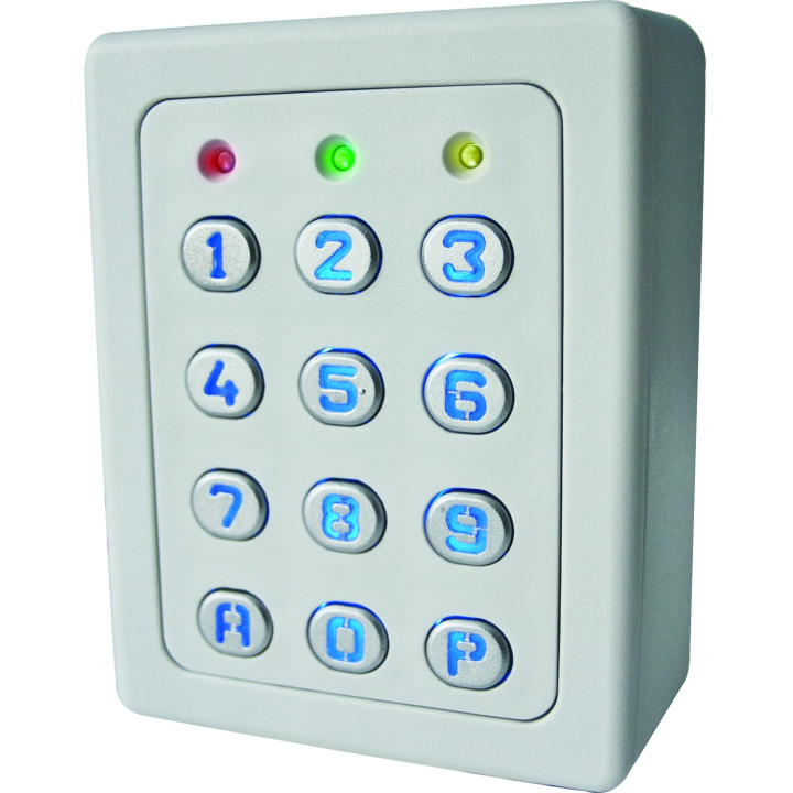 Clavier 2 Relais, 60 Codes, Touches Métalliques , Boîtier Abs Gris