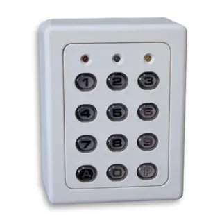 Clavier  2 relais,  60 codes ,touches plastiques , boîtier abs gris