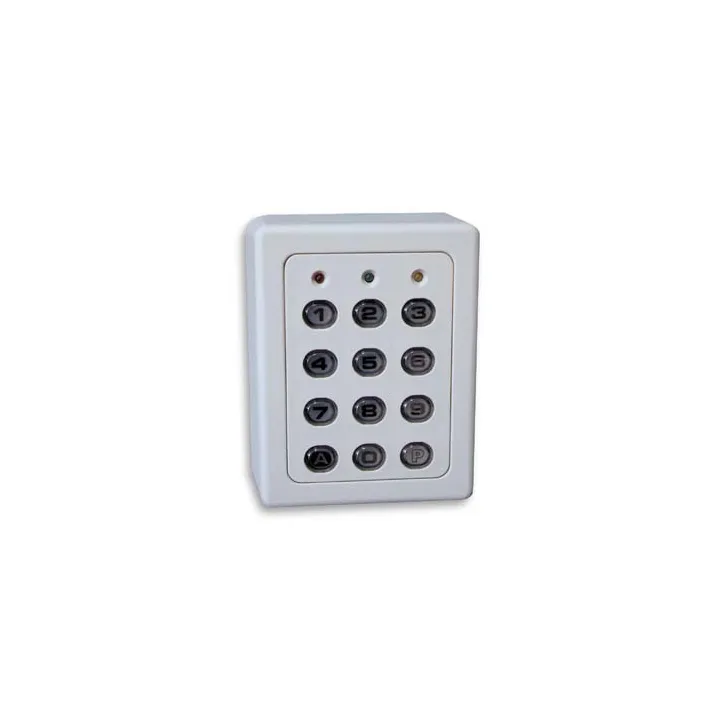 Clavier  2 relais,  60 codes ,touches plastiques , boîtier abs gris
