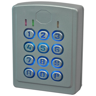 Clavier 2 relais, 60 codes, touches métal, boîtier métal 12/24v résiné