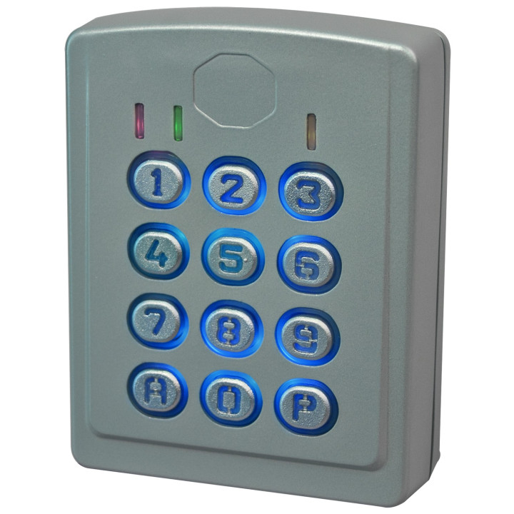 Clavier 2 Relais, 60 Codes, Touches Métal, Boîtier Métal 12/24V Résiné