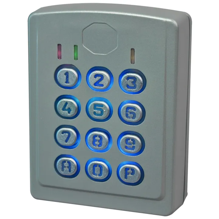 Clavier 2 Relais, 60 Codes, Touches Métal, Boîtier Métal 12/24V Résiné