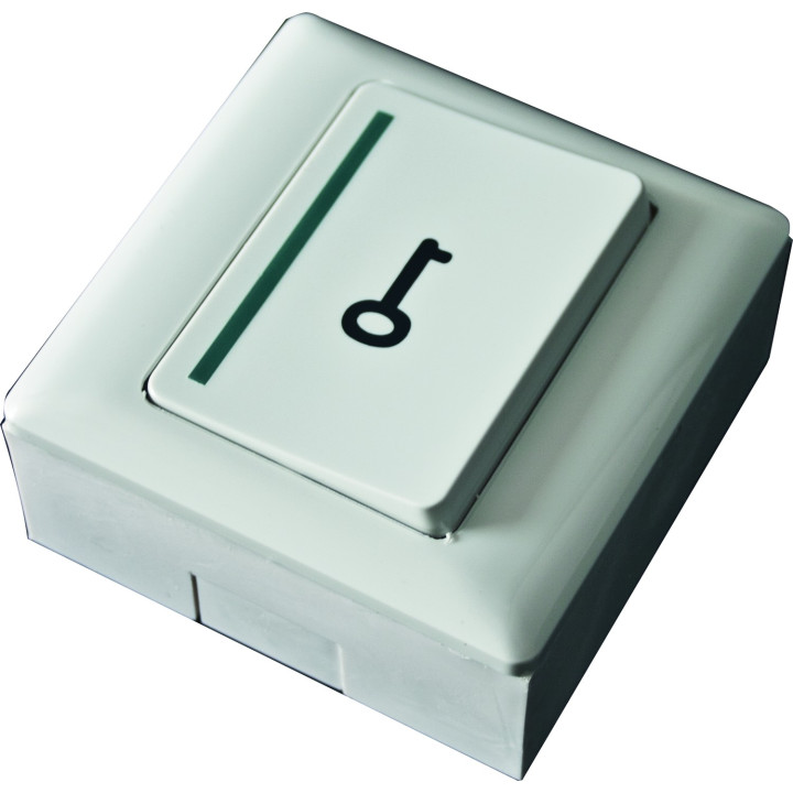 Bouton Poussoir No , Boîtier Abs Avec Symbole Clé, Montage Applique