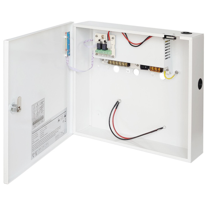 Coffret Alimentation Régulé 220V 12V 10A Boîtier Métal, Batterie 7Ah À Prévoir