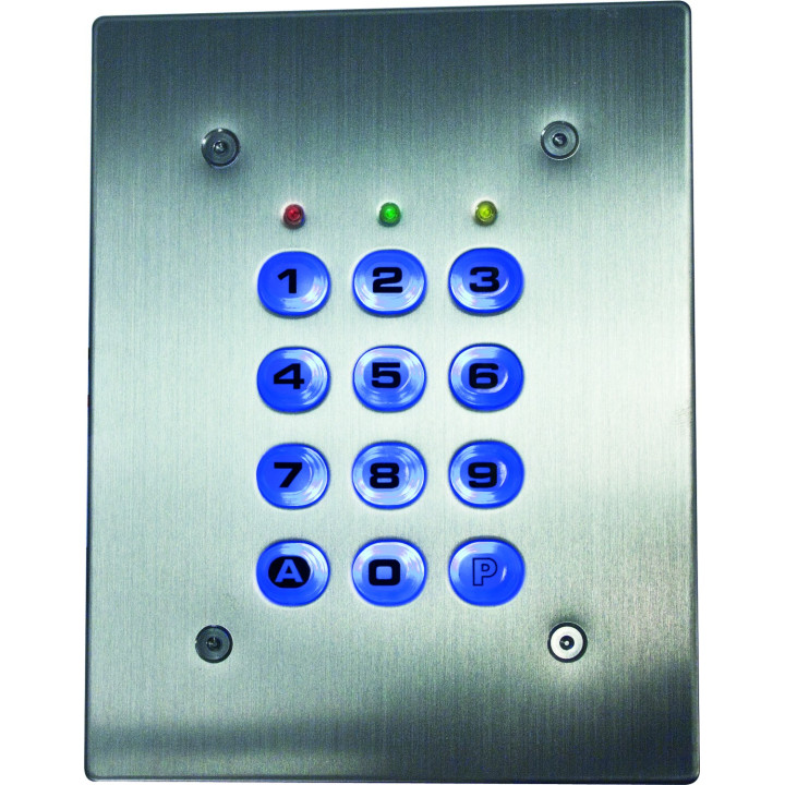 Clavier 2 Relais, 60 Codes, Touches Plastiques, Plaque Inox