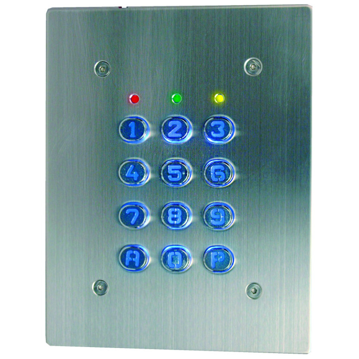 Clavier 2 Relais, 60 Codes, Touches Métalliques, Plaque Inox