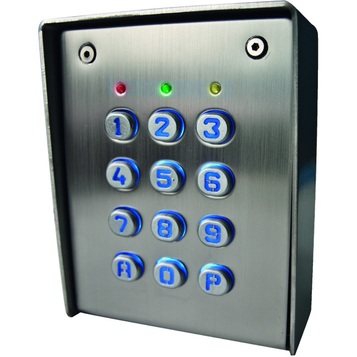 Clavier 4 Relais 28 Codes, Touches Métalliques, Boîtier Inox