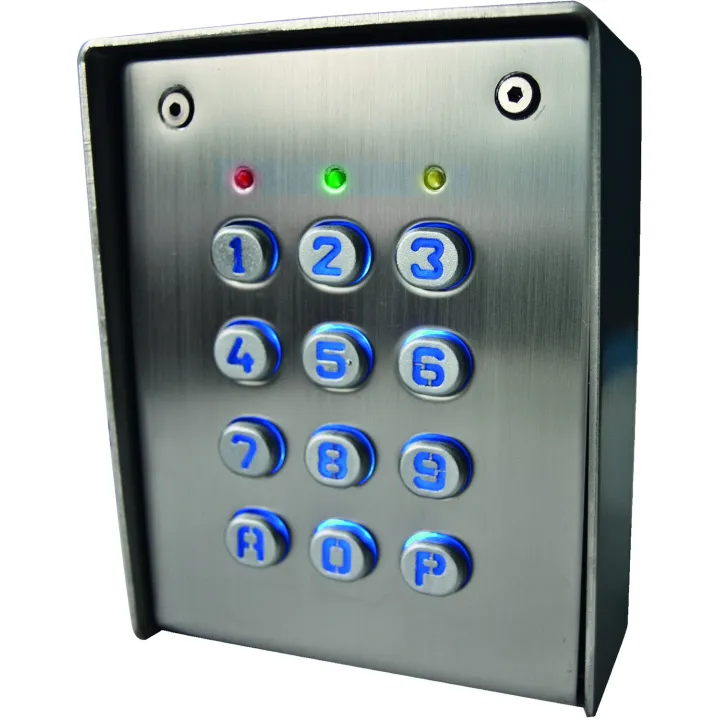 Clavier 4 Relais 28 Codes, Touches Métalliques, Boîtier Inox