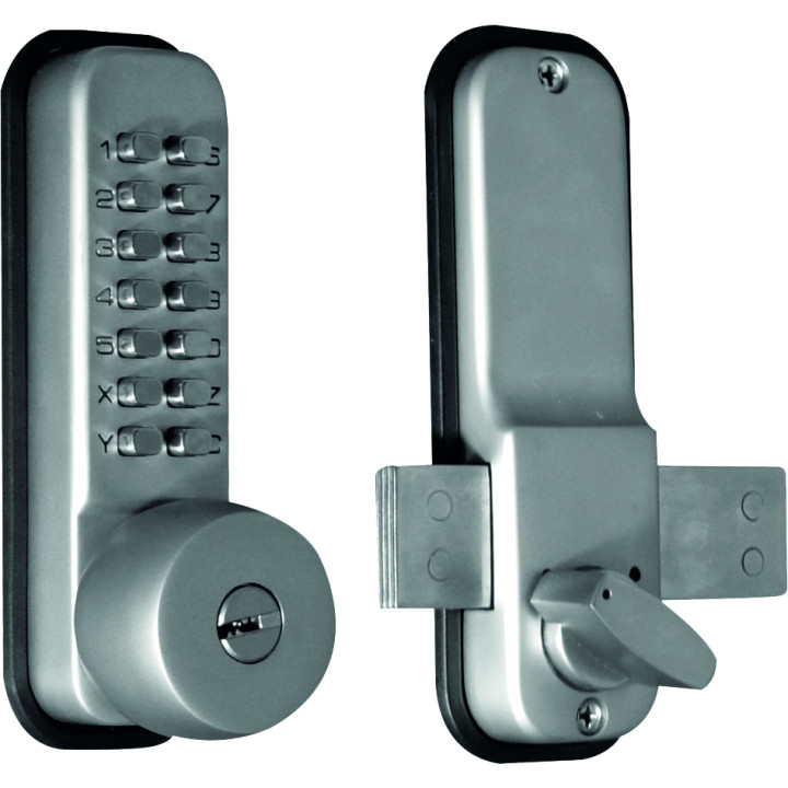 Serrure à code mécanique extérieure antivandale avec clef