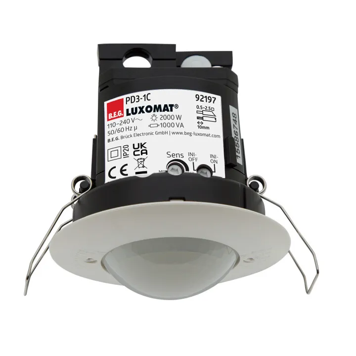 Pd3-1C-Fp Détecteur De Mouvement 360° Faux Plafond Blanc Ip20 Ø10 M