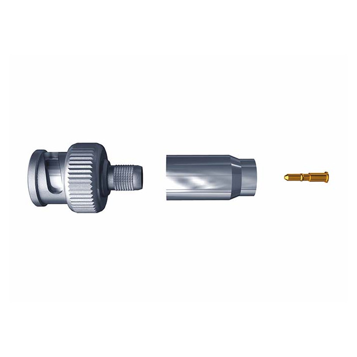 BNC droite à sertir pour câble coaxial type VCB100 - 75 ohms