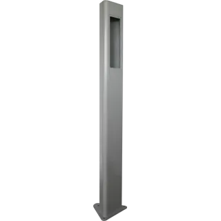 Potelet 1,5m RAL 9006  Fixation par chevilles Ø 12 découpe pour XE2 grand Format