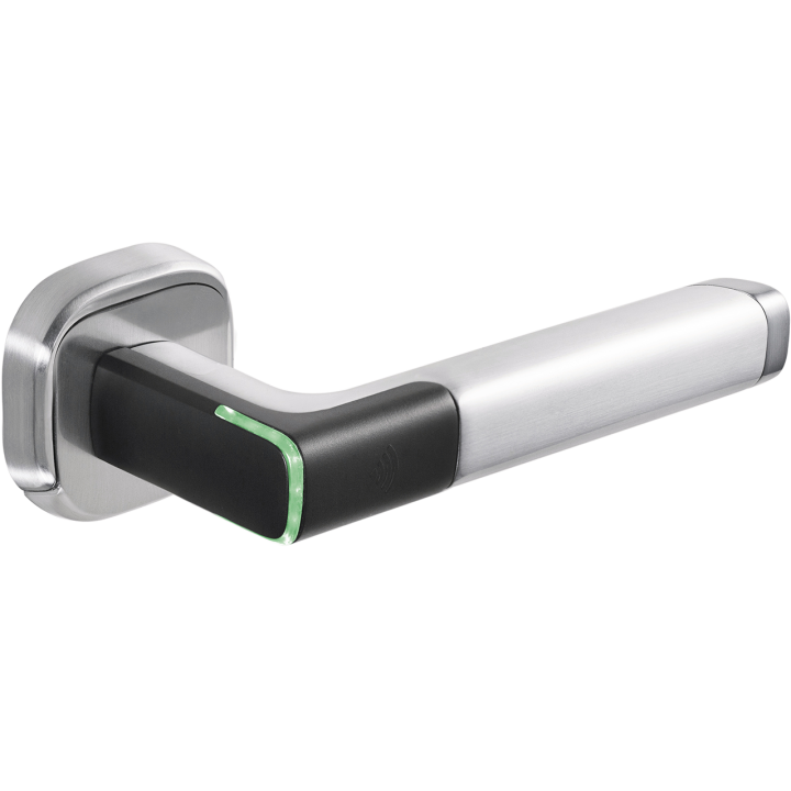 Poignée Électronique Aperio Sur Rosace Avec Lecteur Mifare H100 Ouverture Gauche