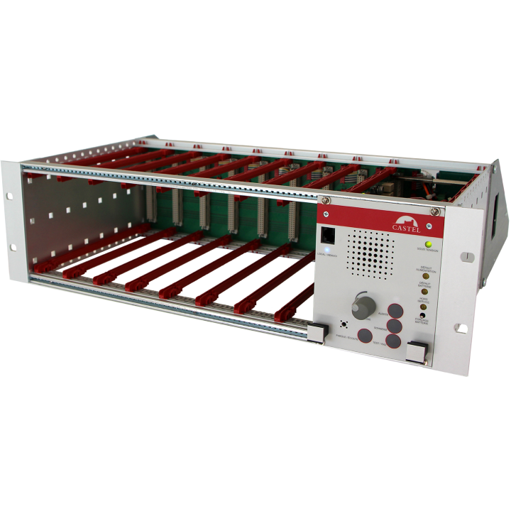 Rack 49 lignes 3U avec alim, ampli, batterie, pré equipé avec la tranquilisation