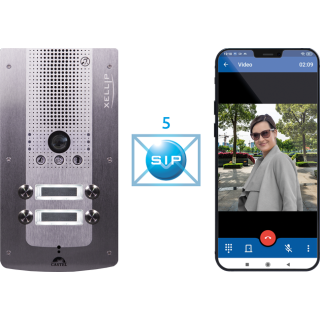 Portier Audio Vidéo Full Ip/Sip 4 Bouton D'Appel Conforme Lous H