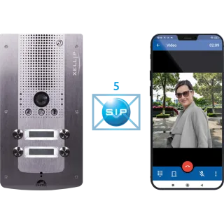 Portier Audio Vidéo Full Ip/Sip 4 Bouton D'Appel Conforme Lous H