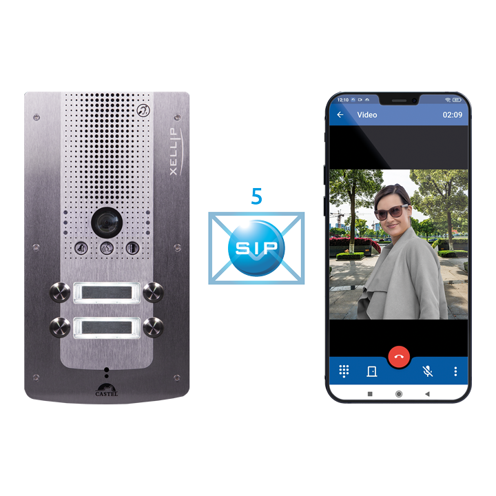 Portier Audio Vidéo Full Ip/Sip 4 Bouton D'Appel Conforme Lous H