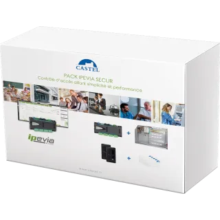 Centrale Ipevia Secur, 2 Lecteurs Lp40 Evo, 5 Badges Bpsecur, Coffret Alimentation 12V