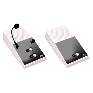 Kit hygiaphone 1 poste maitre micro-col de cygne, 1 poste version guichet, alim