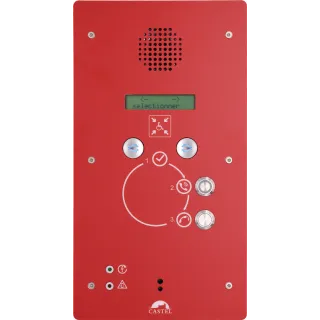 Centrale d'interphonie  REFUGE avec afficheur LCD et alimentation secourue.