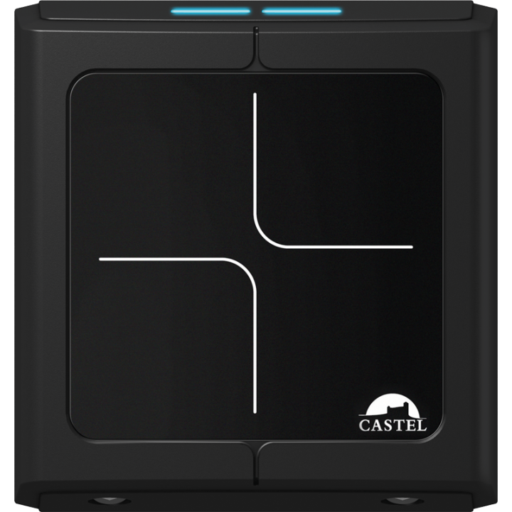 Lecteur Sécurisé Carré 13,56 Mhz Montage Saillie Ou Pot 65Mm Evolutif