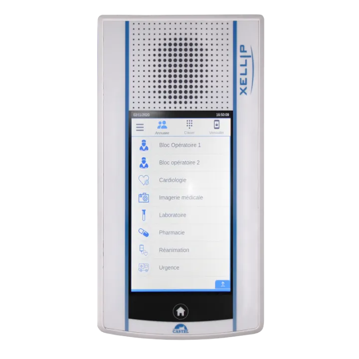 Poste Tactile Avec Afficheur Lcd Couleur, Audio - Désinfectable - Alimentation Poe