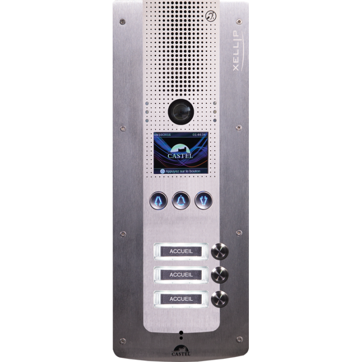 Portier Audio Video Full Ip/Sip À Défilement De Nom Et 3 Bouton