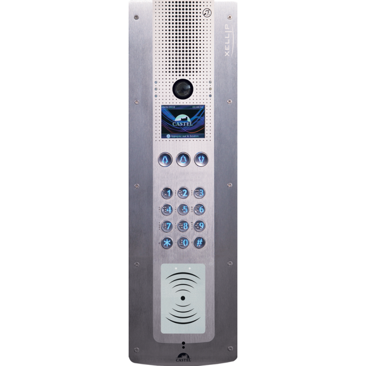 Portier Audio Vidéo Ip/Sip À Défilement Avec Clavier/Lecteur 13,56 Mhz Sécurisé