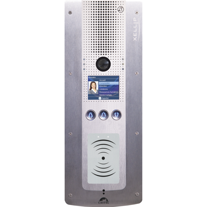 Portier Audio Vidéo Ip/Sip À Défilement Phmr Avec Lecteur 13,56 Mhz Sécurisé