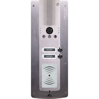 Portier Audio Video Ip/Sip 2 Bp D'Appel Phmr Avec Lecteur 13,56 Mhz Sécurisé