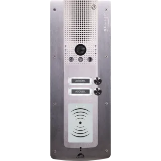 Portier Audio Video Ip/Sip 2 Bp D'Appel Phmr Avec Lecteur 13,56 Mhz Sécurisé