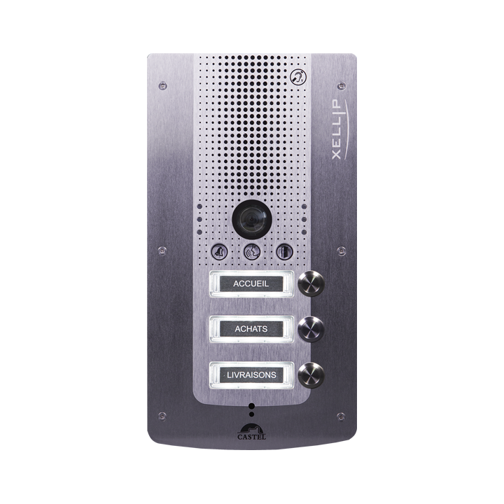 Portier Audio Video Full Ip/Sip 3 Boutons D'Appel Conforme Loi Handicap Poe
