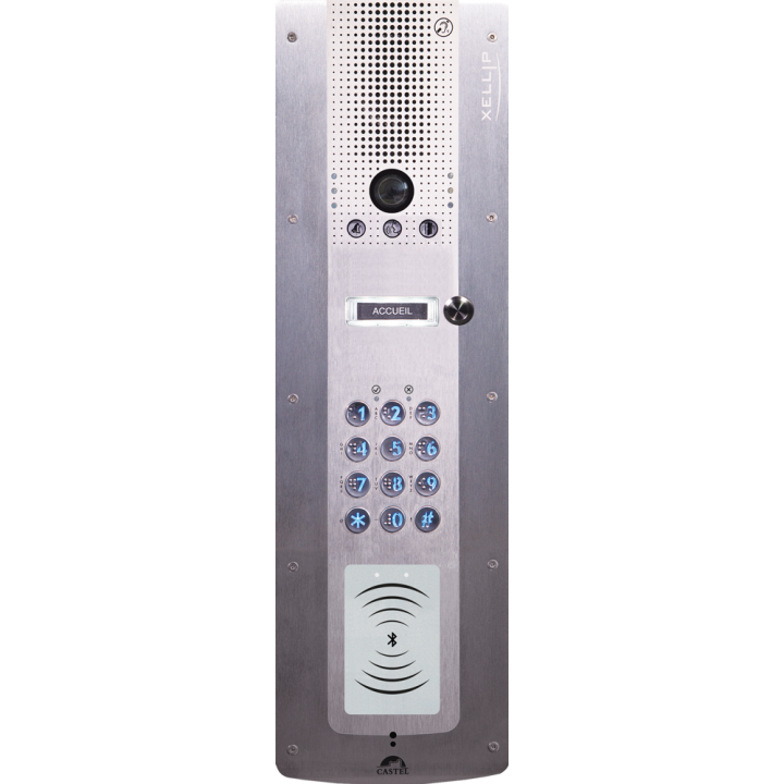 Portier Video Ip/Sip 1 Bp Clavier Loi Handicap Et Lecteur Ble Poe