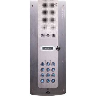 Portier Audio Ip/Sip 1 Bouton D'Appel Clavier Braille Conforme Loi Handicap Poe