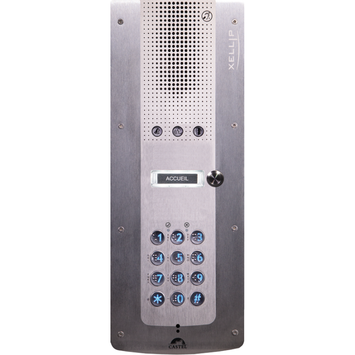 Portier Audio Ip/Sip 1 Bouton D'Appel Clavier Braille Conforme Loi Handicap Poe