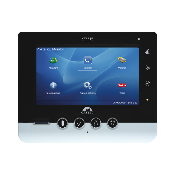 Moniteur de réception audio vidéo, écran couleur 7" tactile - alim PoE