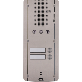 Platine Xless audio 2 boutons d'appel montage encastré