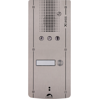 Platine Xless audio 1 bouton d'appel montage encastré