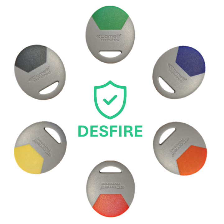 BADGE ACCES SECURISE RESIDENT GRIS VERT