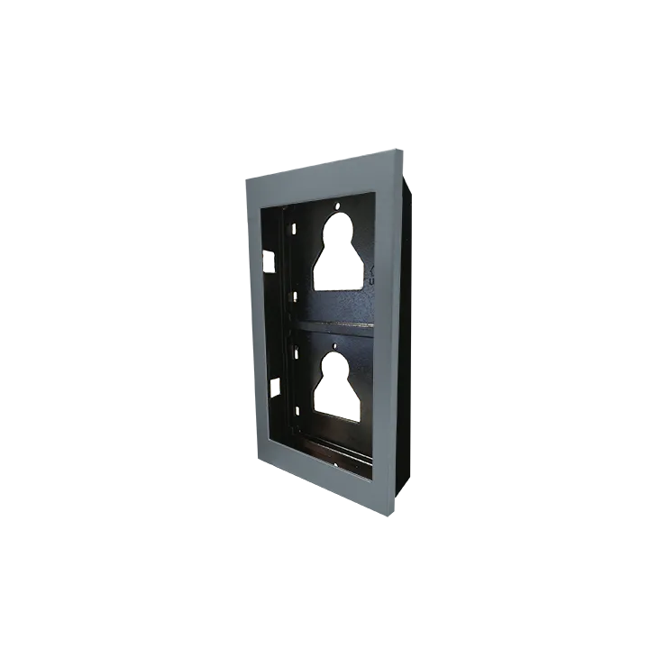 Série Ultra - Cadre Encastré 2 Modules, Aluminium Argent Ral9006, Anti-Uv