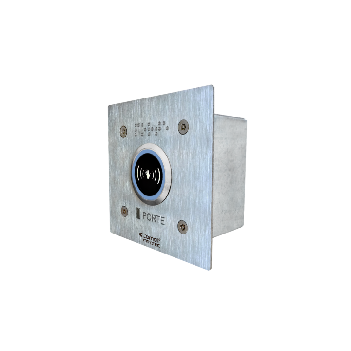 Bouton San Contact Facade 100X100+Boitier D'Encastrem Inclu