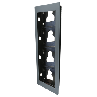 Série Ultra - Cadre encastré 4 modules, aluminium argent RAL9006, anti-UV