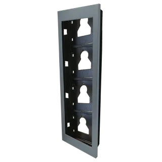 Série Ultra - Cadre Encastré 4 Modules, Aluminium Argent Ral9006, Anti-Uv