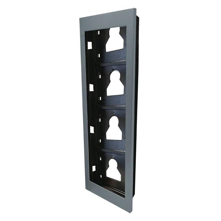 Série Ultra - Cadre Encastré 4 Modules, Aluminium Argent Ral9006, Anti-Uv