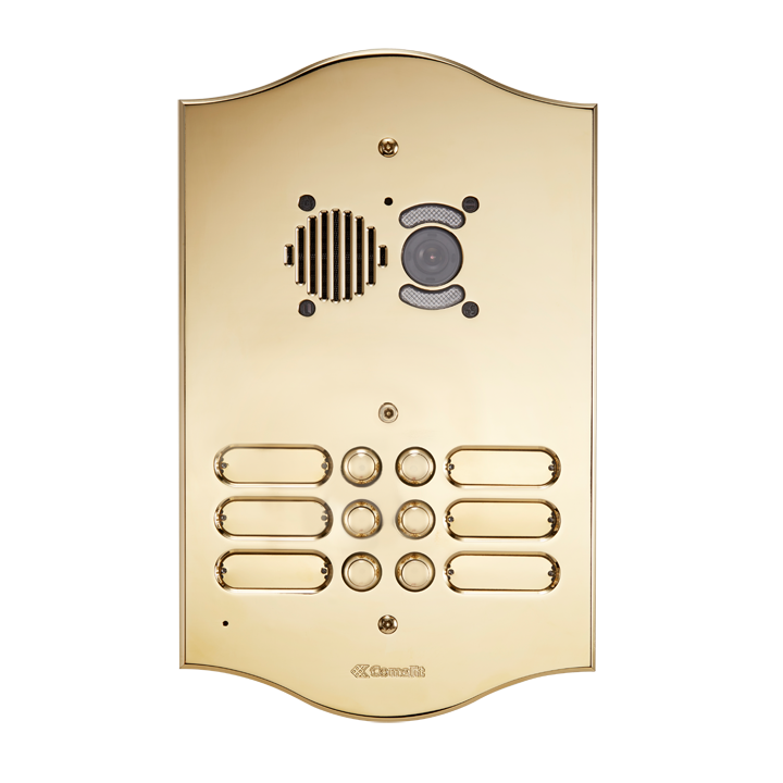 Série Roma - Bouton audio encastré 1 touche, laiton PVD 3mm, Ikall