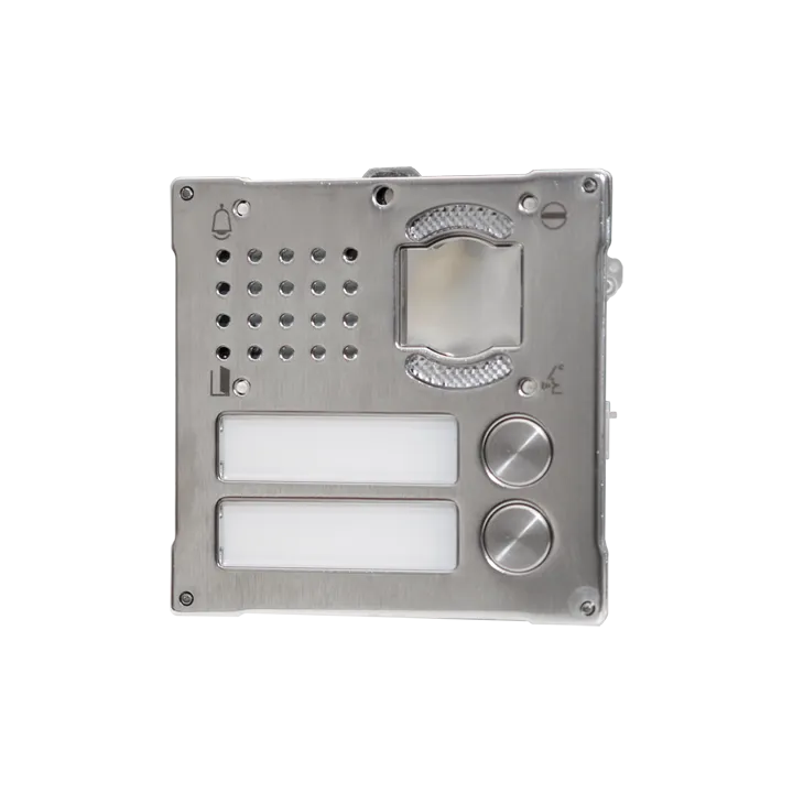 Série Vandalcom - Module 2 Boutons Pour Unité Audio/Vidéo, Acier Inox 316
