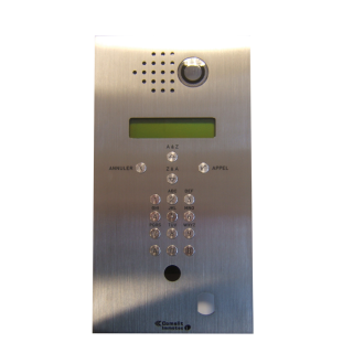 Platine PIC4G en inox avec fixation par goujons, système de défilement pour