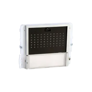 Série Ikall - Module 1 Bouton Pour Audio, Masque Noir, Led Bleu/Blanc/Éteint